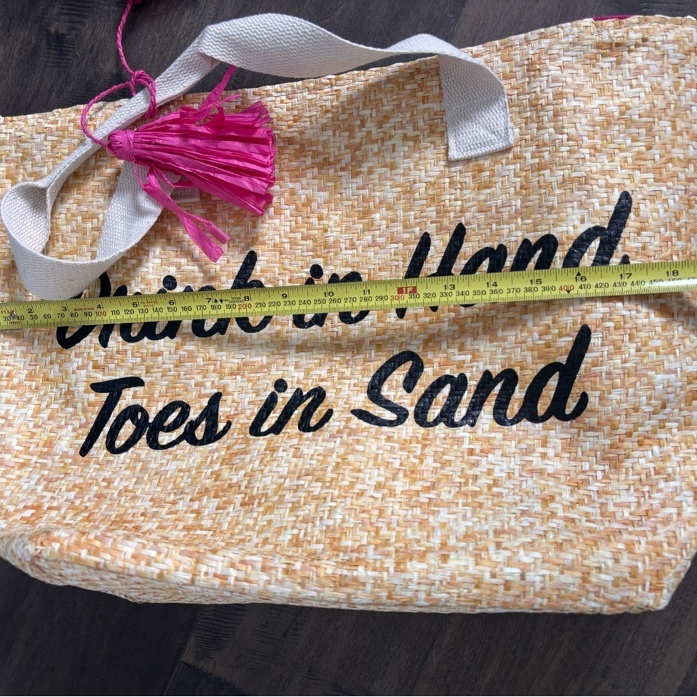 Woven Beach Tote with Fun Quote - Picture 6 of 6